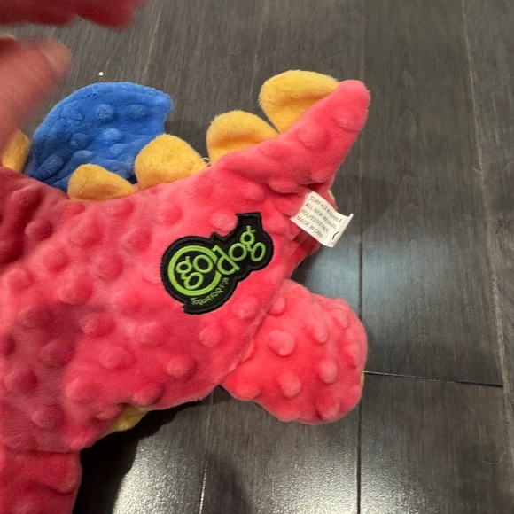 NWOT Go Dog Red and Yellow Dinosaur Tough Pet Dog Toy - Picture 4 of 4